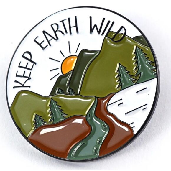Accessories - Keep Earth Wild Mountain Sunny Enamel Pin
